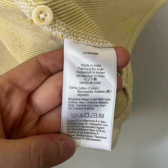 NWT Madewell Flannel Cargo Button-Up Shirt in Haystack White Women’s Size M - Picture 10 of 16